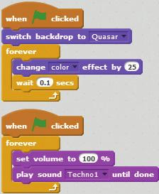 Now we can add some simple programs to the Stage.