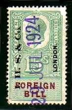 Foreign Bill Stamps Ovpt I.H.S. & Co.