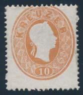 Austria China 1084 ** #15 1860 10kr brown Franz Josef, stamp has been regummed to appear mint never hinged