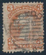 1868 London duplex cancel. Strong laid lines but light crease and very good.