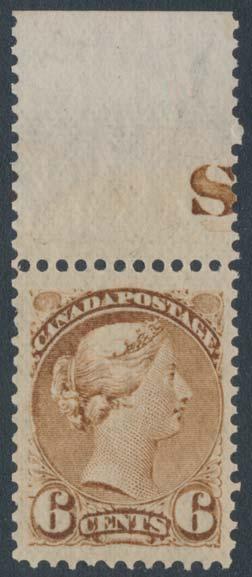 Small Queens continued 139 ** #42 1891 5c grey Small Queen, mint marginal pair, with large part of