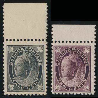178 179 178 * #64 1897 $4 purple Jubilee, mint with hinge remnant and small thin, else fi ne.