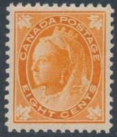 ...unitrade $1,000 185 187 185 ** #67 1897 1c dark green Queen Victoria Leaf mint never hinged and an immaculate stamp with