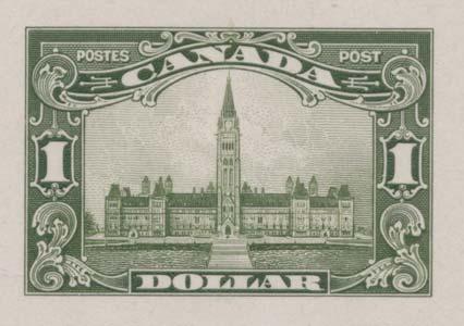 With 2c green Fathers of Confederation, two numeral values cut out and 12c grey Quebec Bridge with two top corners cut out. Unusual and fi ne....est.