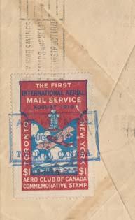Brantford postmaster on Sep. 1, 1927 explaining that he no longer has any London to London Air Mail stamps and that the stamps referred to are... merely a sticker and that.