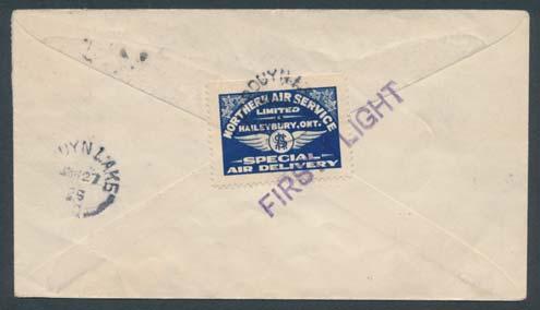 Semi-Official Airmails continued 496 ** #CL8, CL8c 1926 25c Elliot-Fairchilds pane of 8 separated into 2 blocks of 4, with two tall r varieties.