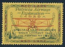 ...unitrade $245 511 * #CL13 1926 (25c) green and red on yellow Patricia Airways, mint hinged and very fi ne.
