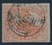 Province of Canada Pence Issue (Scott #1-13) 1 1 3 #1 1851 3d red Beaver on Laid Paper, used, with centrally-struck