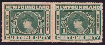 ... Van Dam $325 651 (*) #NSC26b $3 black on light green Cape Breton Law Stamp, booklet pane of 12, unused no gum, very fi ne.