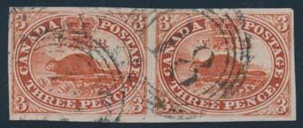 1851 at Montreal (red datestamp tying stamp to folded letter) and addressed to Kennedy in New York. Red CANADA in arch and PAID handstamps.