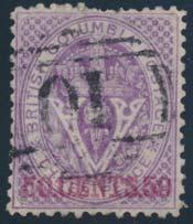 12½ Surcharge, used with pencil cancel, small tear at top, fi ne.