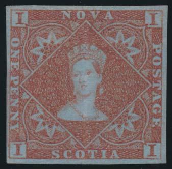The unique example of the two ounce (quadruple weight) registered rate to Nova Scotia. Cover is repaired and has a vertical fi le fold. Ex.