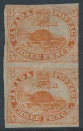 24 #4a 1852 3d brown red Beaver, used with blue target cancel, four .