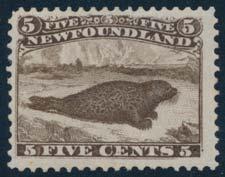 Newfoundland continued 816 ** #36 1894 6c carmine lake Queen Victoria Block of Four, mint never hinged, with strikingly bright