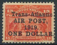 x853 854 853 */ #C2/C3b 1919-1921 Air Mail Stamps Nice Group of fi ve that includes #C2 x3, all hinged, with 2 very