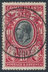 ... Scott $250 Cayman Islands 934 #25/36 1861 Queen Victoria Used Group, with #s 25, 27, 27a,
