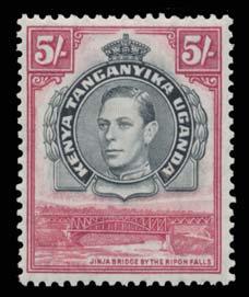 ... Scott $100 Kenya, Uganda, Tanganyika 952 * #37 1885 1r gray Queen Victoria Overprint,