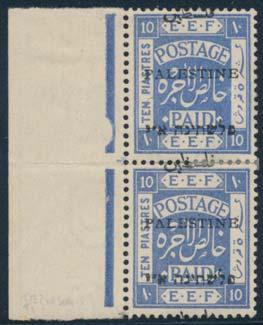 Palestine continued Rhodesia 977 */ #101a/112a 1910 ½d to 2sh Queen Mary and King George V Group, with 17 different stamps, mostly used.