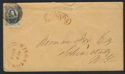 ..unitrade C$2,500 1302 1852 SFL Montreal to Cognac France, Unpaid - Canada Article 12 Postal Agreement. Carried by Cunard Africa trip 14. Dated Montreal JUN.13.1852 (in red) with BS arrival JUN.28.
