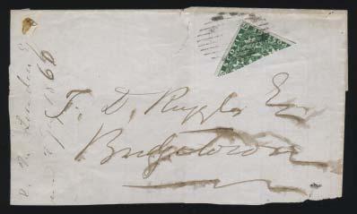 Letter is dated FEB.19.1842. Rated 6 in black and very...est. $150 1381 1837 Sydney Star Cancel on Folded Entire to Halifax. Rated in manuscript 1N3 plus 1 for local delivery for a total of 1/4.