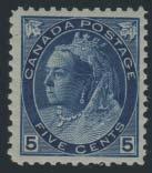 ... Unitrade C$621 147 ** #75v 1898 1c deep green Numeral issue, on thick paper, mint never hinged,.