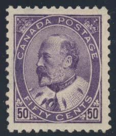 King Edward VII Era continued 185 ** #97i 1908 1c green Tercentenary block of 24, mint never hinged, fresh with selvedge at left. All stamps demonstrate horizontal hairlines in margins to some degree.