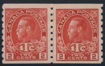 240 ** #MR5 1916 2c + 1c carmine Admiral War Tax, mint never hinged block of four, fresh, two stamps very fi