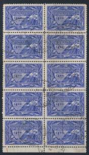 King George VI Era continued 307 ** #405bq 1963 5c blue Cameo, lot of 10 miniature panes, mint never hinged and with Winnipeg 2-bar tagging, very.