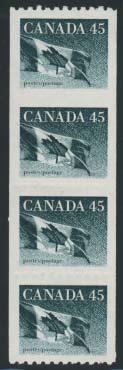 ...unitrade C$200 374 ** #1442vi 1992 42c Canada in Space Meteor Shower, mint never hinged upper right plate block, very.