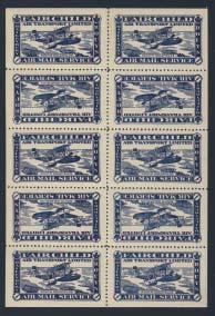 ..unitrade C$150 414 415 414 ** #C4 1932 6c on 5c Olive Brown Air Mail, Mint never hinged block