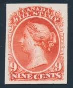 .. Unitrade C$160 465 468 465 E/P 1865 1c to 9c Revenue Issue Colour Plate Proofs in Red produced by American Bank Note Co.
