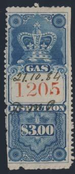 and dark blue Bill stamp, high value of set,