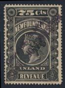 ..van Dam C$236 #OL90 1929-1940 $50 blue on orange paper Ontario Law Stamp, used