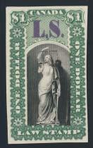 ..van Dam C$280 496 497 498 496 #NFR11 1908 50c black Inland Revenue, used with a