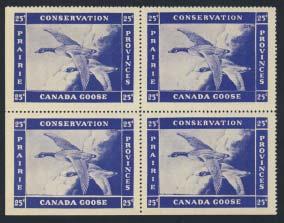 ..van Dam C$400 513 ** #PC1-PC6 1942/43 Set of 6 Prairie Provinces Conservation Issues including 4 which are perforated all around.