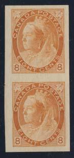 Very 526 #H-35-VD 1888-1897 1c yellow Small Queen with double vertical bars with clear