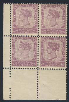 overprint in red, block of 10 (2x5) from positions 62/93 showing type B (4), type C (4) and type D (2) overprints, very A nice positional block.