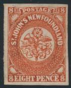 ..unitrade C$500 555 556 555 * #19a 1861 5d orange brown Heraldic, mint with