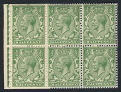 used block of 6 with oval registration cancels, very.
