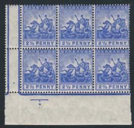 Colony, marginal block of 8, mint never hinged and very CV is for