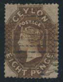 .. Scott $210 Cayman Islands 692 693 #14 1857 ½d lilac Victoria, used with