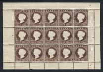 Victoria, mint never hinged sheetlet of 15, very (SG