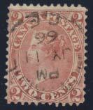 ..unitrade C$300 34 #15 1859 5c vermilion Beaver marginal vertical pair, used with very light cancels