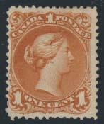 .. Unitrade C$100 x42 42 * #21-30 Group of 16 mint or unused Large Queens, a respectable lot, most with gum and includes #21