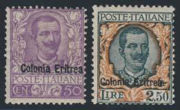 Eritrea Finland x961 x958 958 * #27, 32 1903-1928 50c and 2,50L overprints,