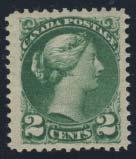 ...unitrade C$225 62 * #36i 1890 2c green Small Queen, mint with large part original gum, deep