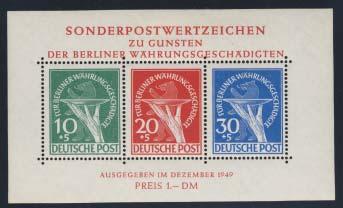1060 #9N61-9N63 1949 10pf to 30pf Goethe set, used, each with neat Berlin dated cds cancel,