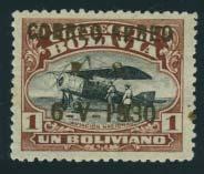 .. Est $200 946 * #C11/C18 1930 5c/1b overprinted for Graf Zeppelin, part set, all denominations of the set but missing the two very expensive overprint varieties of 10c