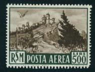 San Marino Sweden x1048 x1049 1048 ** #C78 1951 500l dark green and brown