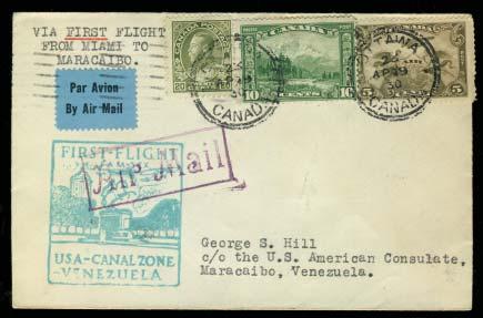 Also June 29, 1938 cover to Grenada. 10c/¼oz rate paid by #223. July 4, 1938 Trinidad backstamp.